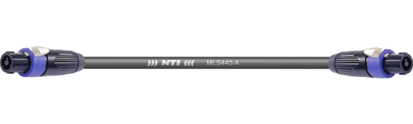 MTI Speakercore, 4x 4mm², Speakon 4pol., Metall, schwarz