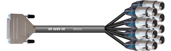 MTI First Class Analog-Loom, D-Sub-fem.25p./XLR-female 3p. 8Ch.