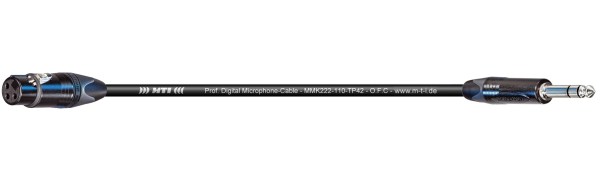 MTI Digital Micro-Cable, XLR-female 3p./Klinke 3p., schwarz
