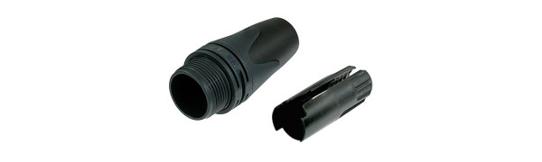 Neutrik XLR-Tülle, Kabelstecker NC-XX, bis 10 mm, schwarz