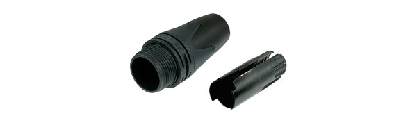 Neutrik XLR-Tülle, Kabelstecker NC-XX, bis 10 mm, schwarz