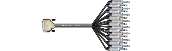 Breakout-Loom, MTI/Neutrik SUB-D 25pol. male/16x Klinke 2p.