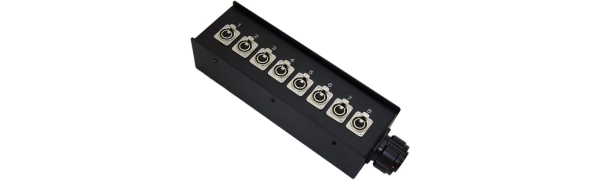 Stagebox 8x XLR-fem. 3pol., TL25 fem. m. Ü.-Mutter