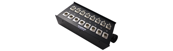 MTI Stagebox 16 Ch., 8x Neutrik XLR-fem./male, 1x Tourline 25p.male