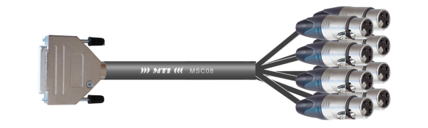 MTI Analog-Loom, D-Sub 25p. fem./8x XLR-fem. 3p., 8Ch.