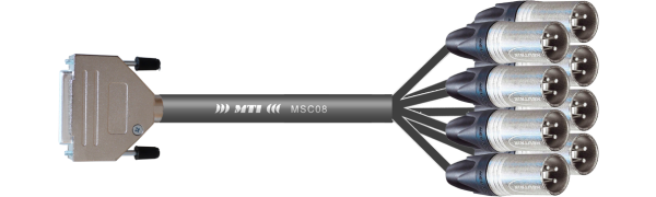 MTI Analog-Loom, 1x D-Sub 25p. fem./8x XLR-male 3p., 8Ch.