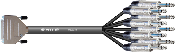 MTI Analog-Loom, D-Sub 25p. female/8x Klinke 3p., 8Ch.