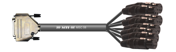 MTI Analog-Loom, D-Sub 25p. male/8x XLR-fem. 3p., 8Ch. 