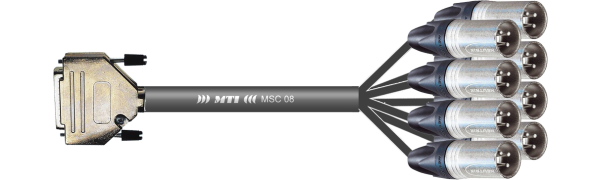 MTI Analog-Loom, D-Sub 25p. male/8x XLR-male 3p., 8Ch.