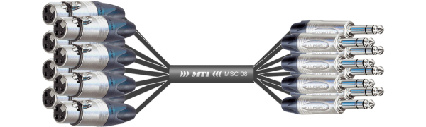 MTI Analog-Loom, XLR-fem./Klinke 3p., 8Ch.