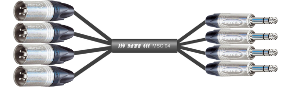 MTI Analog-Loom, XLR-male/Klinke 3p., 4 Ch.