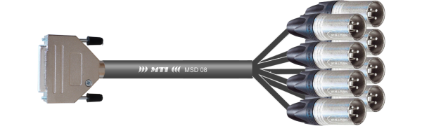 MTI First Class Analog-Loom, D-Sub-fem.25p./XLR-male 3p. 8 Ch.