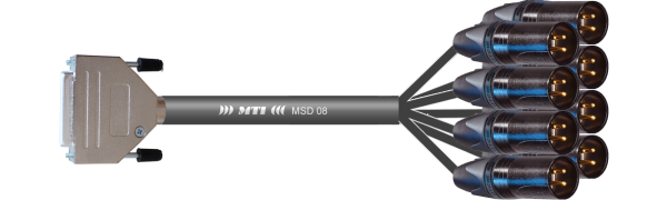 MTI First Class Analog-Loom, D-Sub-fem.25p./XLR-male 3p., Goldkte. 8 Ch.