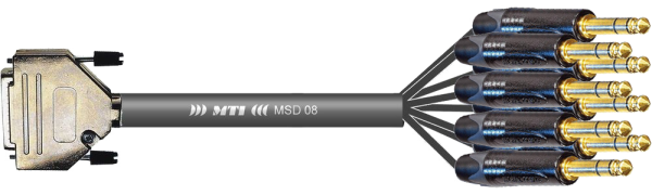 MTI First Class Analog-Loom, D-Sub-male 25p./Klinke 3p., Goldkte., 8Ch.