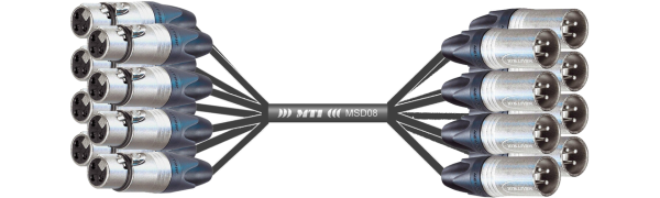 MTI First Class Analog-Loom, XLR-fem./male 3p., 8Ch.