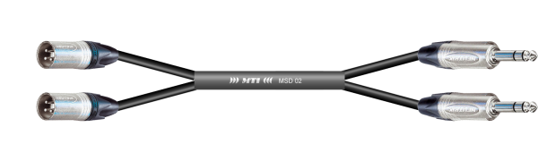 MTI First Class Digital-Loom, XLR-male/Klinke 3p., 2 Ch.