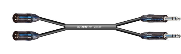 MTI First Class Digital-Loom, XLR-male/Klinke 3p., 2 Ch., sw