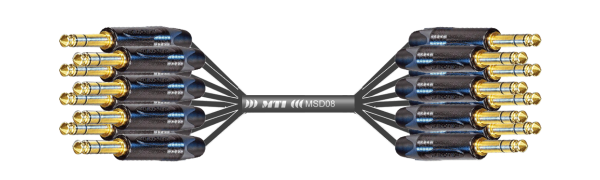 MTI First Class Analog-Loom, Klinke/Klinke 3p. sw. Goldkontakte, 8Ch.