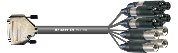 MTI Digital-Loom, D-Sub-male 25p./Neutrik XLR-ConvertCon, APO