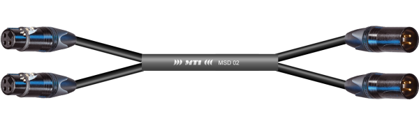 MTI First Class Digital-Loom, XLR-fem./male 3p., 2 Ch., sw, gold
