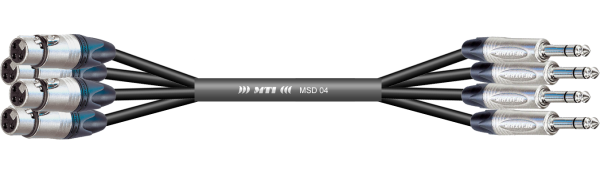 MTI First Class Digital-Loom, XLR-male/Klinke 3p., 4 Ch.