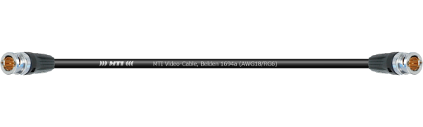 MTI Video-Cable, Belden 1694a (AWG18/RG6) 2x Neutrik BNC 75 Ohm, schwarz