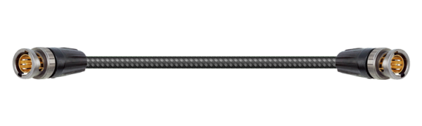 MTI Video-Cable, 2x BNC 75 Ohm, Goldkontakt, SDI/HDTV/VOLLBILD, sw.