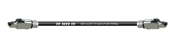 MTI CAT7-PUR-FRNC Ethernet-Kabel, 2x RJ45 Metall