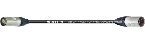DMX-Adapter, XLR-male 5p./Ethercon CAT7, 0,3 m