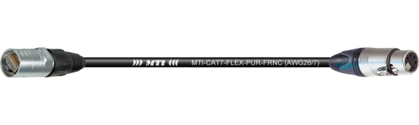 DMX-Adapter, XLR-fem. 5p./Ethercon CAT7, 0,5 m