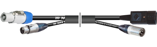 MTI Prof. Kombi-Core 1x Kaltg.-Bu./XLR-male auf 1x Powercon FCB/XLR-fem.