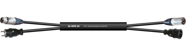 MTI Prof.1x DMX-Kombi-Core, Schukost. XLR-fem.3p., Schukobu. XLR-male 3p.