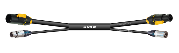 MTI Prof. DMX-Kombi-Core 1x Powercon TRUE1-IN/OUT XLR-fem./male