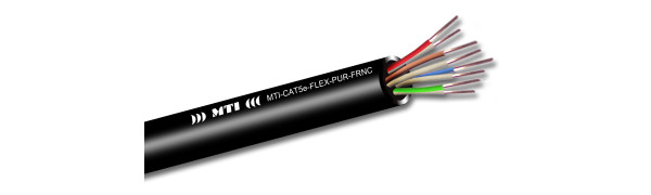 MTI Prof. CAT5e Datenleitung, PUR-FRNC AWG24/7, schwarz