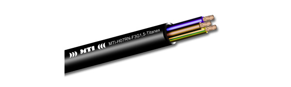 MTI Titanex Stromkabel, 3x 1,5 mm², Gummimantel