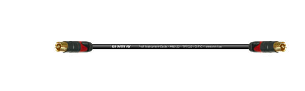 MTI Instr.-Cable TP7022, 2x Neutrik RCA Cinch Goldkontakte, schwarz