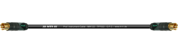 MTI Instr.-Cable TP7022, 2x Neutrik RCA Cinch, Goldkontakte, schwarz