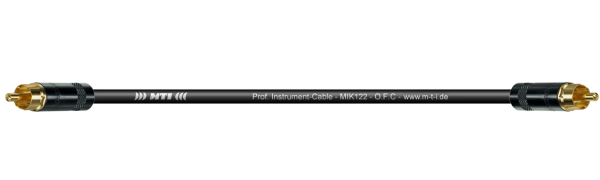 MTI Instr.-Cable TP7022, 2x RCA Cinch, Goldkontakte, schwarz