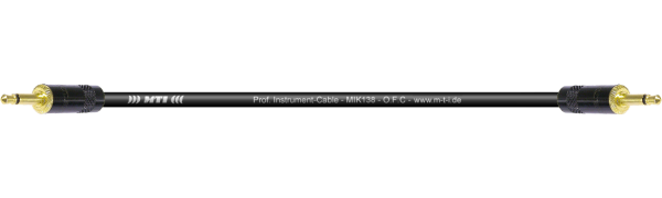 MTI Instr.-Cable, 2x Mini-Klinke 2pol., Goldkontakte, schwarz