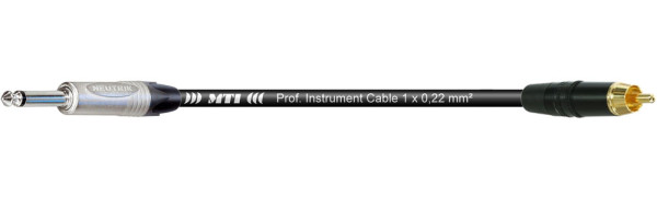MTI Instr.-Cable TP7022, Neutrik Klinke 2pol./REAN RCA Cinch, schwarz