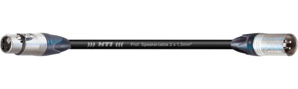 MTI Speakercable, 2x1,5mm², Neutrik XLR-fem./male