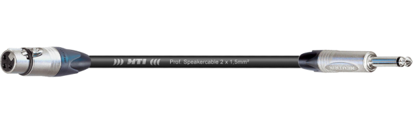 MTI Speakercable, 2x1,5mm², Neutrik XLR-fem./Klinke
