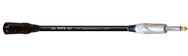 MTI Speakercable, 2x1,5mm², XLR-male/Klinke