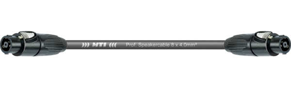 MTI Speakercore, 8x 4mm² Rigging, Speakon 8pol. Metall, schwarz, 0,5 m