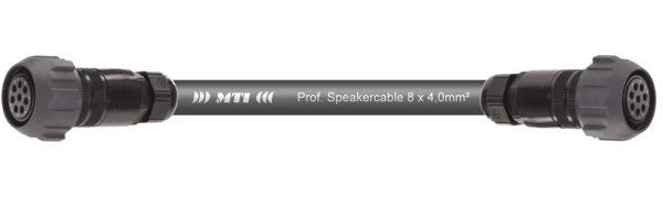 MTI Speakercore, 8x 4,0 mm², PACOM 8pol. fem./fem. mit Ü.-Mutter