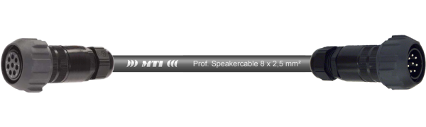 MTI Speakercore, 8x2,5mm², PACOM 8p. fem. m.Ü./male m.Ü., 0,7 m