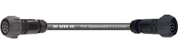 MTI Speakercore, 8x 2,5mm², PACOM 8pol. fem. m.Ü./male m.Ü.