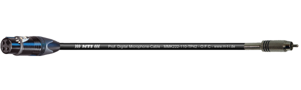 MTI Digital Micro-Cable, XLR-fem.3p./Cinch schwarz