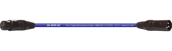 MTI Prof. DMX-Cable, XLR fem./male 3p., dunkelblau