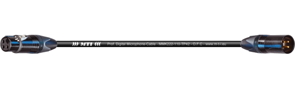 MTI Prof. DMX-Cable, Neutrik XLR-fem./male 3pol. Goldkte., schwarz